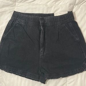 american eagle: “mom shorts” in black denim